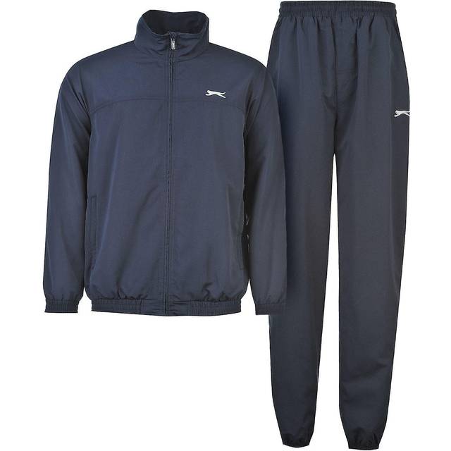 Slazenger mens woven suit tracksuit long sleeve zip top and bottoms