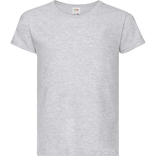 (3-4, Heather Grey) Fruit Of The Loom Girls Childrens Valueweight Short Sleeve T-Shirt (Pack Of 5)