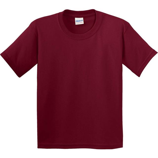 (XS, Cardinal) Gildan Childrens Unisex Heavy Cotton T-Shirt (Pack Of 2)