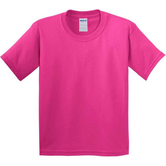(S, Heliconia) Gildan Childrens Unisex Heavy Cotton T-Shirt (Pack Of 2)