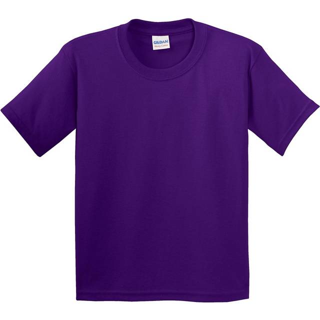 (XL, Purple) Gildan Childrens Unisex Heavy Cotton T-Shirt (Pack Of 2)