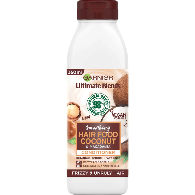 Garnier Ultimate Blends Smoothing Hair Food Coconut Conditioner for Frizzy Hair 350ml