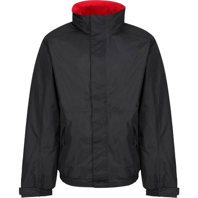 (S, Black/Red) Regatta Mens Dover Waterproof Windproof Jacket