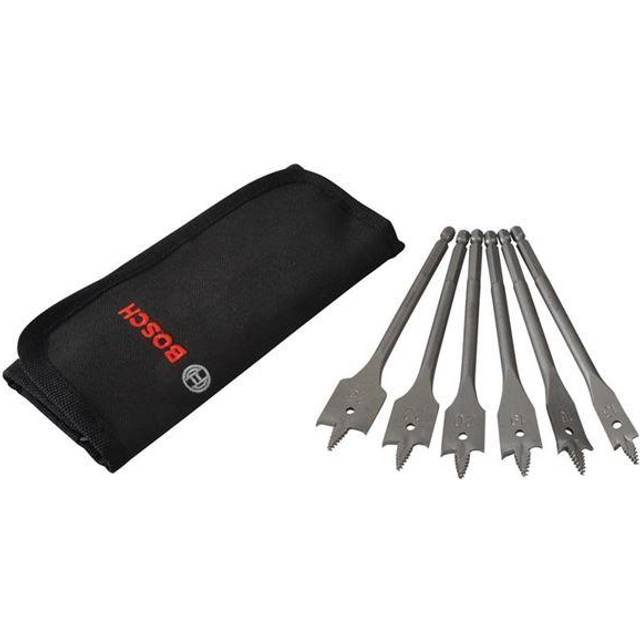 Bosch SELFCUT 6 Piece Flat Bit Set (Hex Shank)