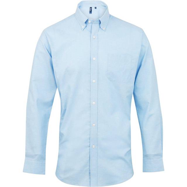 Signature Oxford Long Sleeve Work Shirt - Light Blue - 19 in