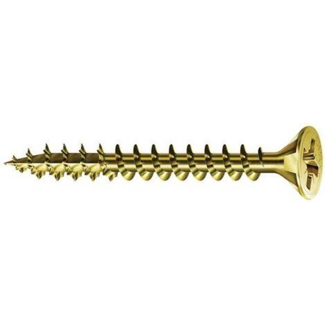 Spax Pozi Countersunk Wood Screw Zinc - Yellow 5MM X 90MM (Box-100)