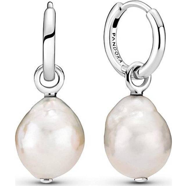 Pandora Freshwater Cultured Baroque Pearl Hoop Earrings
