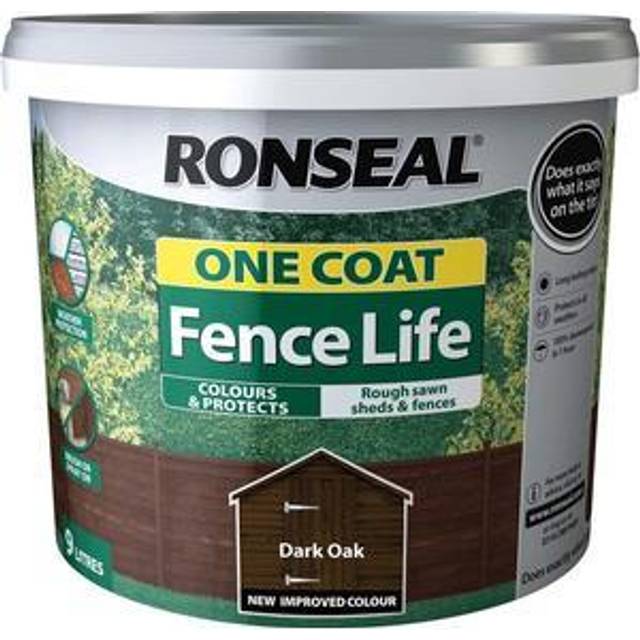 Ronseal 9L One Coat Fence Life Paint - Dark Oak