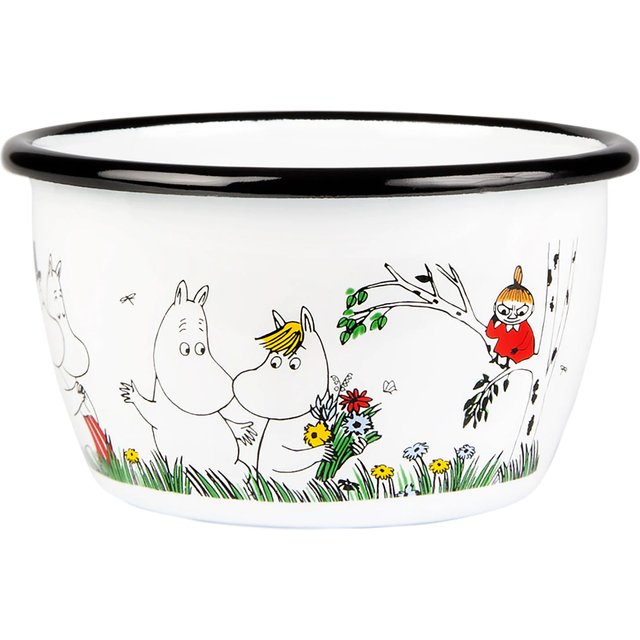 Muurla Moomin Colors enamel bowl 30 cl Happy Family