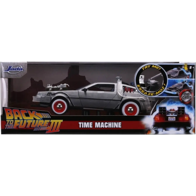 Car Back To The Future 3 Delorean 1:24 Die-Cast Silver