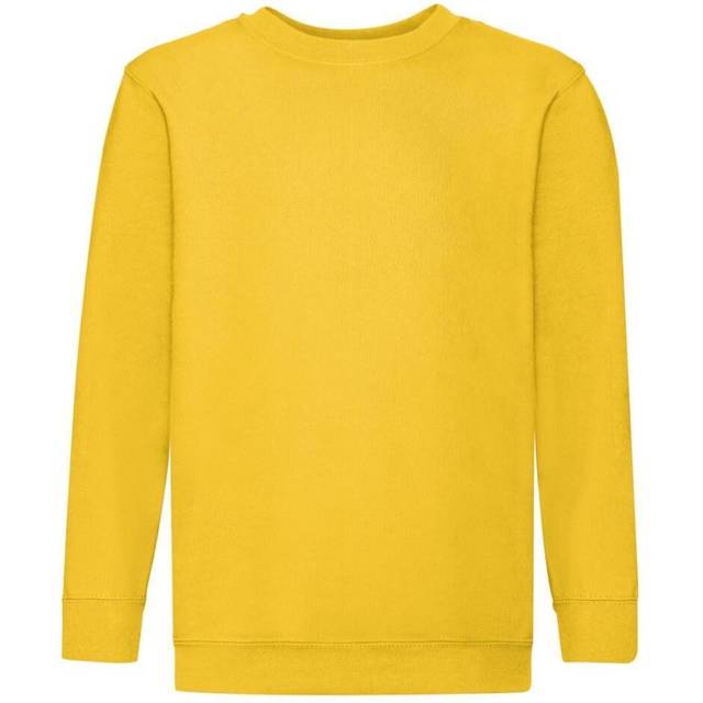 (5-6, Sunflower) Fruit Of The Loom Childrens Unisex Set In Sleeve Sweatshirt