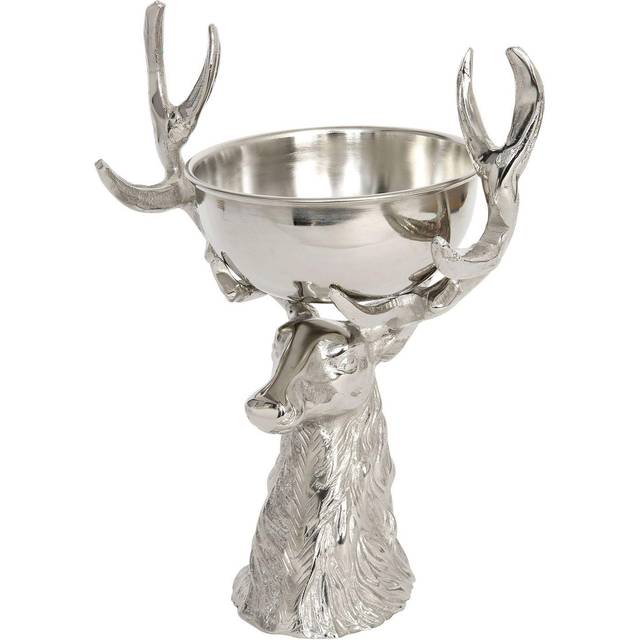 Culinary Concepts Large Stag Head Wine & Champagne Bowl, Silver