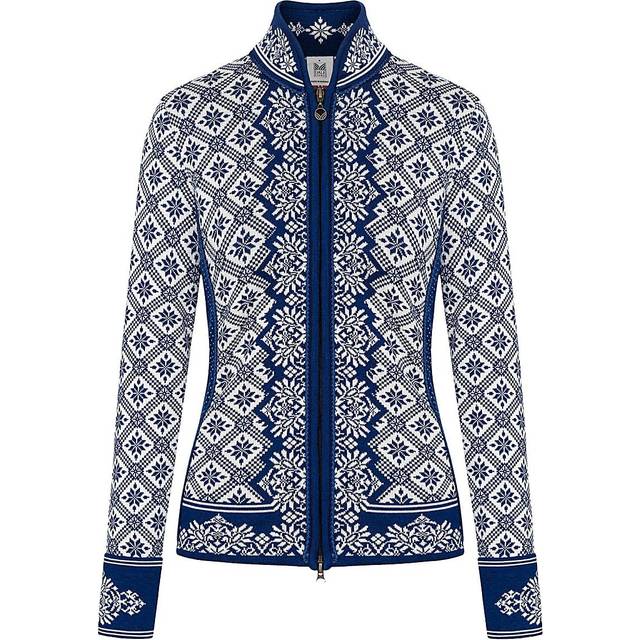 Dale of Norway Christiania Jacket - Merinojacka - Dam Atlantic / Melange / Off White XS