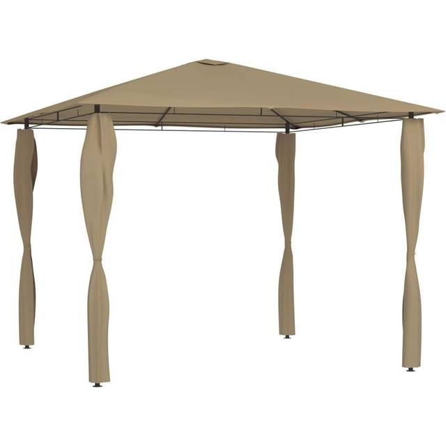 vidaXL Gazebo with Post Covers 3x3x2.6 m Anthracite 160 g/m²