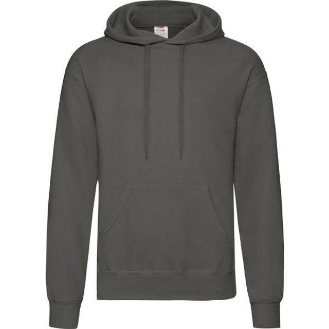 (XL, Light Graphite) Fruit Of The Loom Mens Hooded Sweatshirt / Hoodie