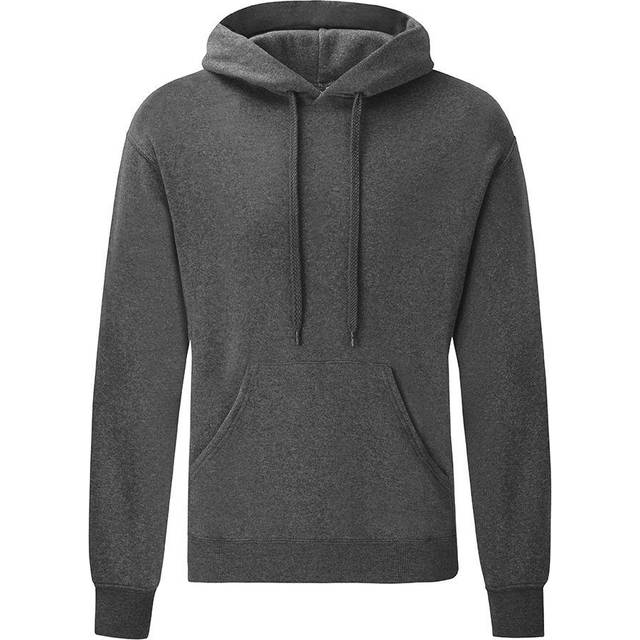 (S, Dark Heather) Fruit Of The Loom Mens Hooded Sweatshirt / Hoodie