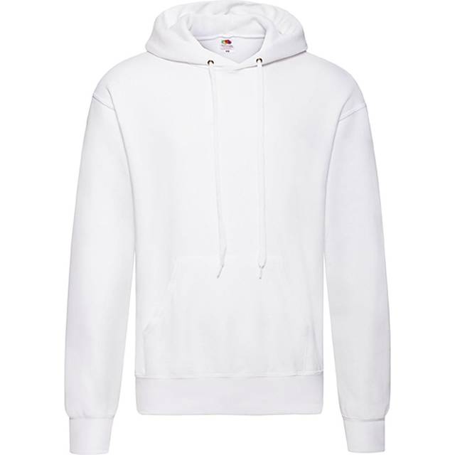 Fruit of the Loom Mens Hooded Sweatshirt / Hoodie - White - Size 2XL
