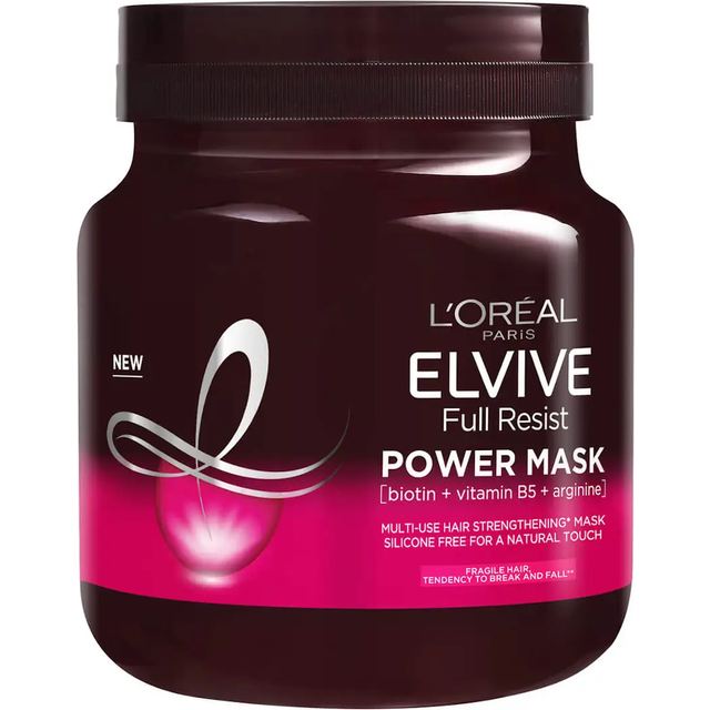 L'ORÉAL Elvive Full Resist Hårmask, Svart, 680 ml