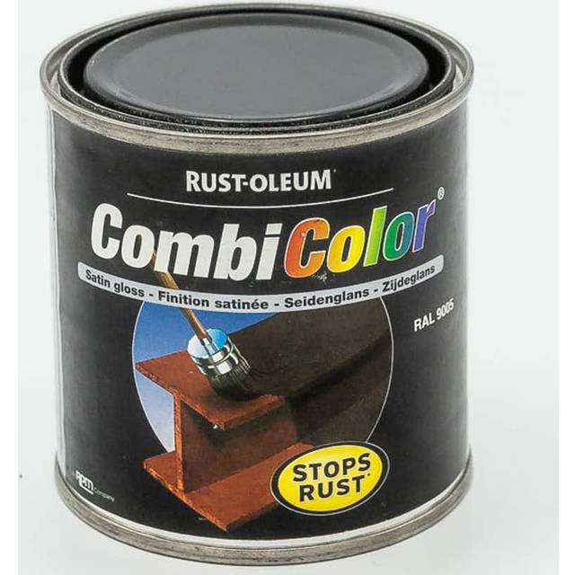 Rust Oleum Combicolor Satin Gloss Metal Paint Black 250ml