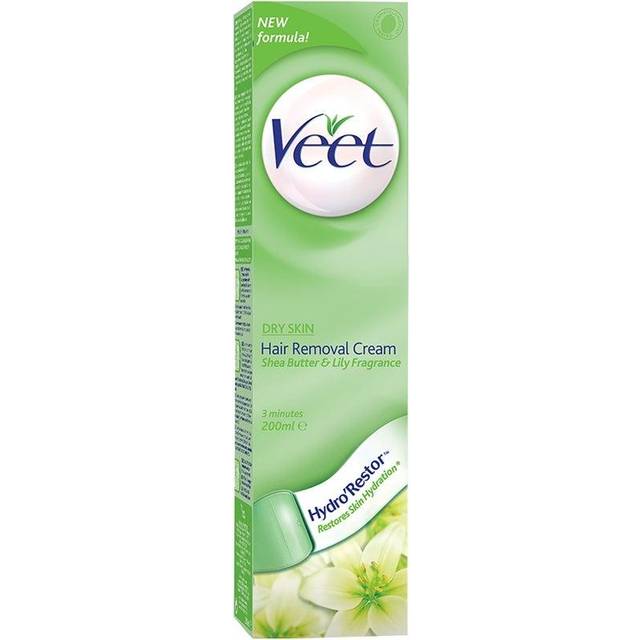 Veet Pure Hårborttagningskräm Ben & Kropp Torr Hud 200 ml - Multi
