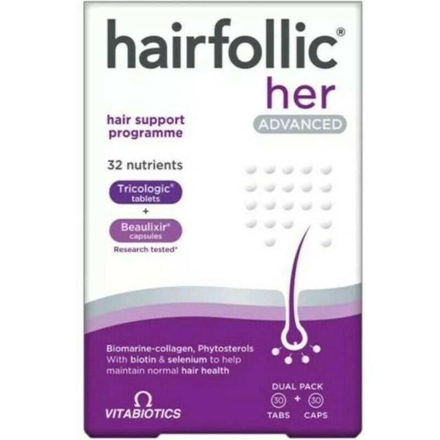 Vitabiotics Hairfollic Her Advanced 60 (30 Tablets 30 Capsules)