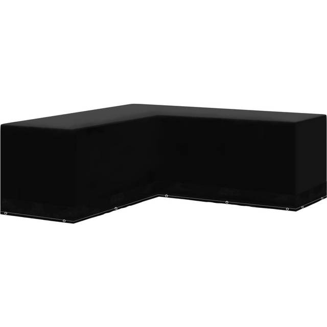 Nature Överdrag till trädgårdsmöbler L-form 12 öljetter 250x250x90 cm