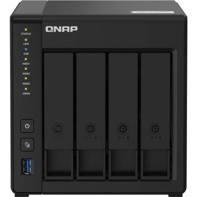 QNAP TS-451D2-4G 16TB 4 Bay Desktop NAS-system | Installerad med 4 x 4 TB Seagate IronWolf hårddiskar