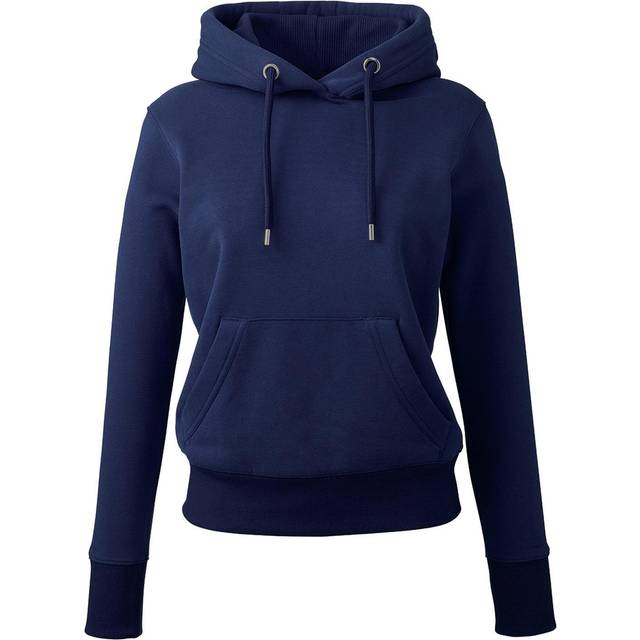 (2XL, Oxford Navy) Anthem Womens/Ladies Organic Hoodie