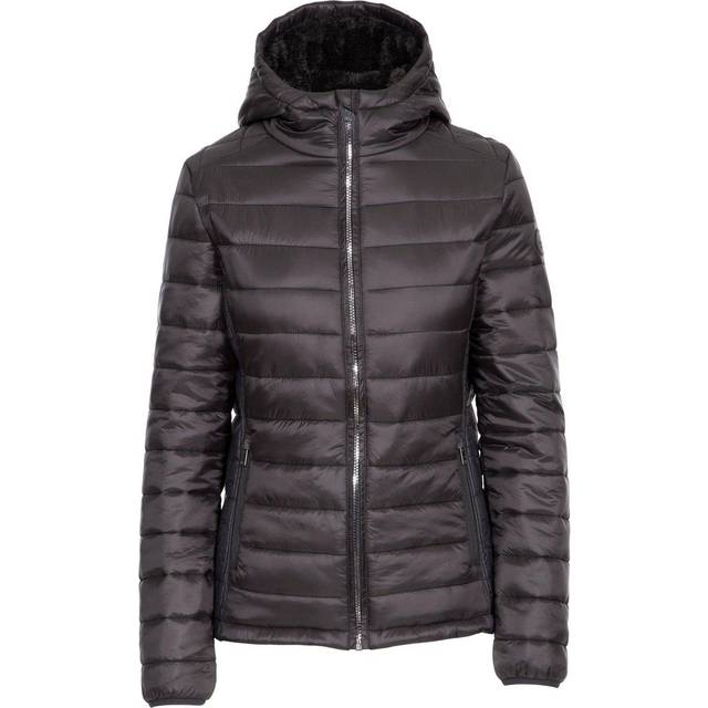 (18, Black) Trespass Womens Padded Jacket Hooded Valerie