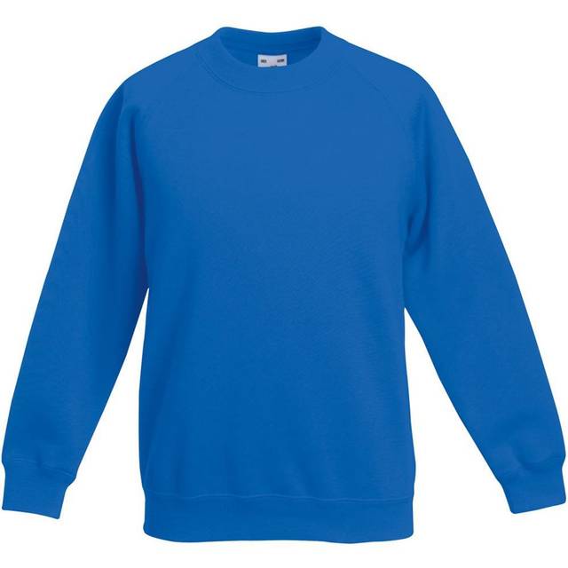 (14-15, Royal) Fruit Of The Loom Childrens/Kids Unisex Raglan Sleeve Sweatshirt