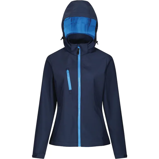 (14 UK, Navy/French Blue) Regatta Womens/Ladies Venturer 3 Layer Membrane Soft Shell Jacket