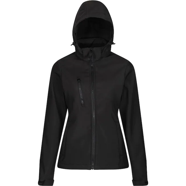 (16 UK, Black) Regatta Womens/Ladies Venturer 3 Layer Membrane Soft Shell Jacket