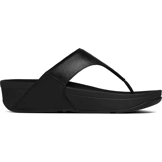 FitFlop FitFlop Lulu Leather Women's Toe Post Sandals - Black - UK 5