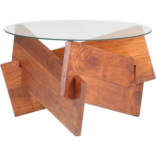 vidaXL Coffee Table 60 cm Solid Acacia Wood - Brown