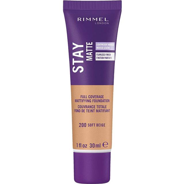 Rimmel London Stay Matte Liquid Mousse Foundation Shine Control 30ml Soft Beige #200