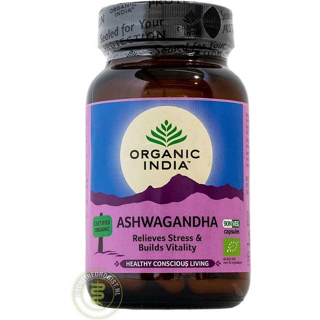 Organic India  Ashwagandha  90 Vegetarian Caps (400 mg per Capsule)