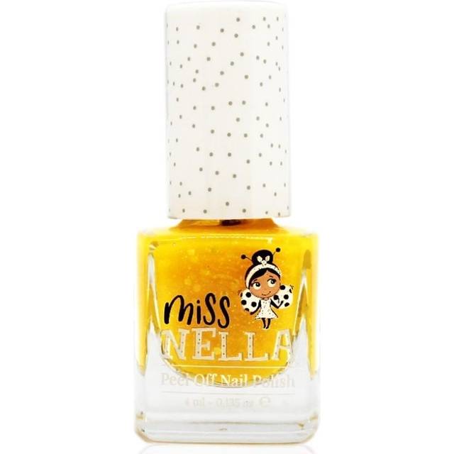 Miss Nella HONEY TWINKLES- Special yellow Glitter Nail Polish for Kids, with Peel-off, Water Based, Non- Toxic & Odour Free Formula, Safe nail varnish