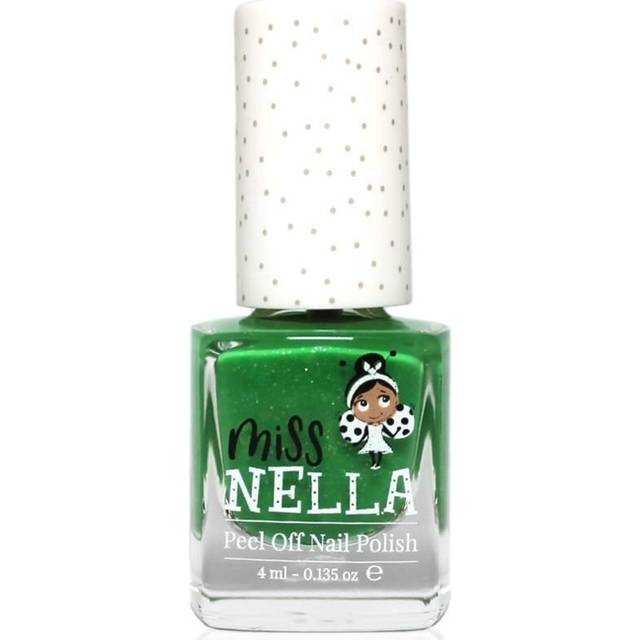 Miss Nella KISS THE FROG- Special green Glitter Nail Polish for Kids, with Peel-off, Water Based, Non- Toxic & Odour Free Formula, Safe nail varnish