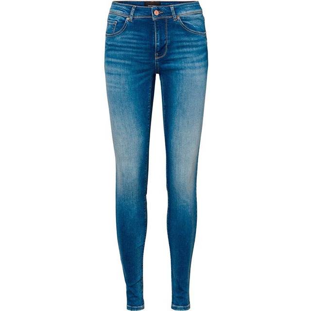 VERO MODA Lux Jeans för kvinnor, Mellanblå denim, (M) W x 30L