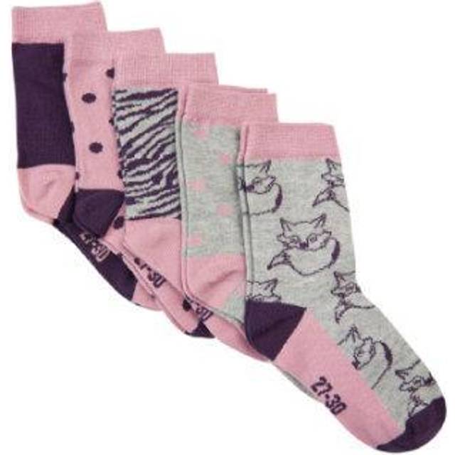 MINYMO Sock W. Pattern (5-Pack) |Multi/patterned |15\18