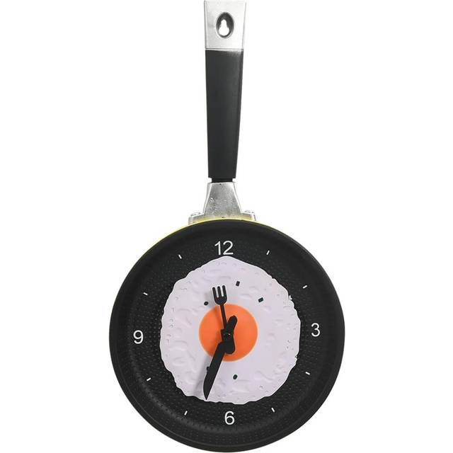 vidaXL Wall Clock with Fried Egg Pan Design 18.8 cm - Multicolour