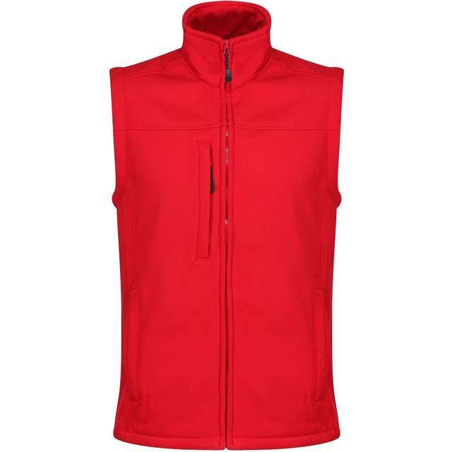 (M, Classic Red) Regatta Mens Flux Softshell Bodywarmer / Sleeveless Jacket Water Repellent And Wind Resistant
