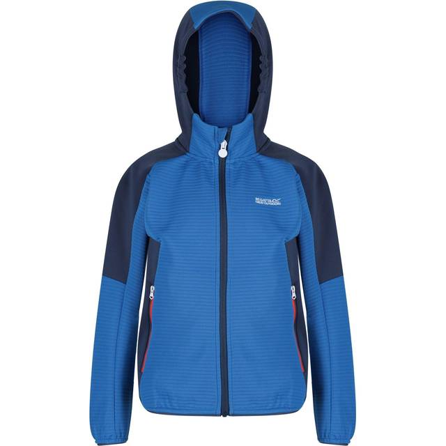 Regatta jenning ii kids fleece hoodie jacket with stretch panels