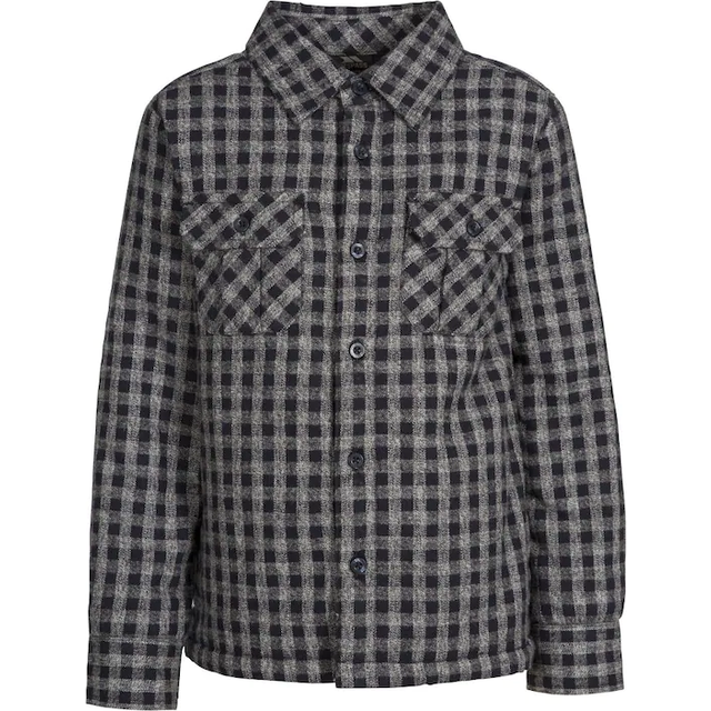 Average Long Sleeved Gingham Shirt - Navy - 5-6 Years