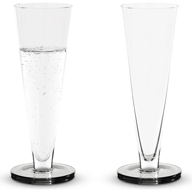 Tom Dixon - Puck Champagne Glass 2er Set - rauch/H x Ø 17,3x6,5cm - smoke (17.3 x &#8960;6.5cm)