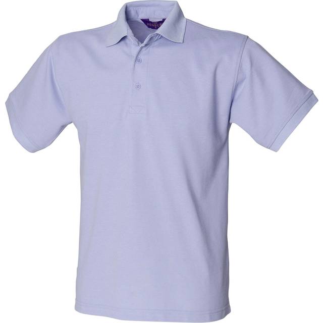 (M, Lavender) Henbury Mens Short Sleeved 65/35 Pique Polo Shirt