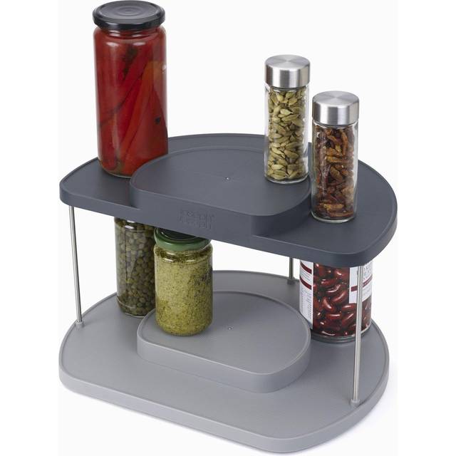 Joseph Joseph Cupboardstore Grey 2 Tier Rotating Organiser