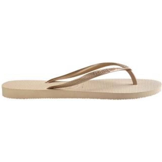 Havaianas Girls Slim (Mini Me), zandgrijs/lichtgoud, UK kind 8