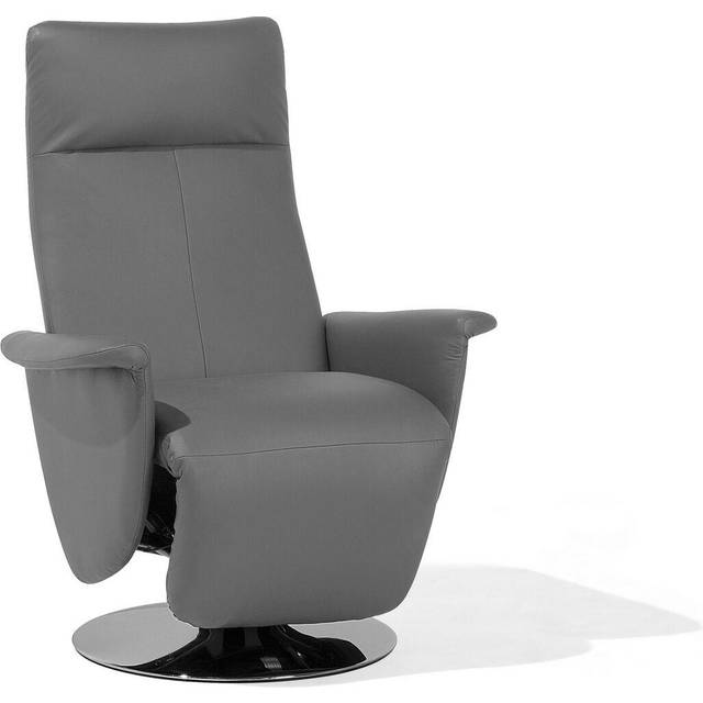 Beliani Recliner Chair Prime Faux Leather White, White