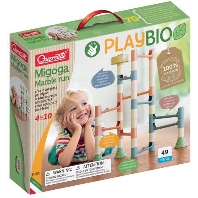 Quercetti XQU-86535 Quercetti-86535 Migoga Run Play Bio, Marble Track, Multicoloured
